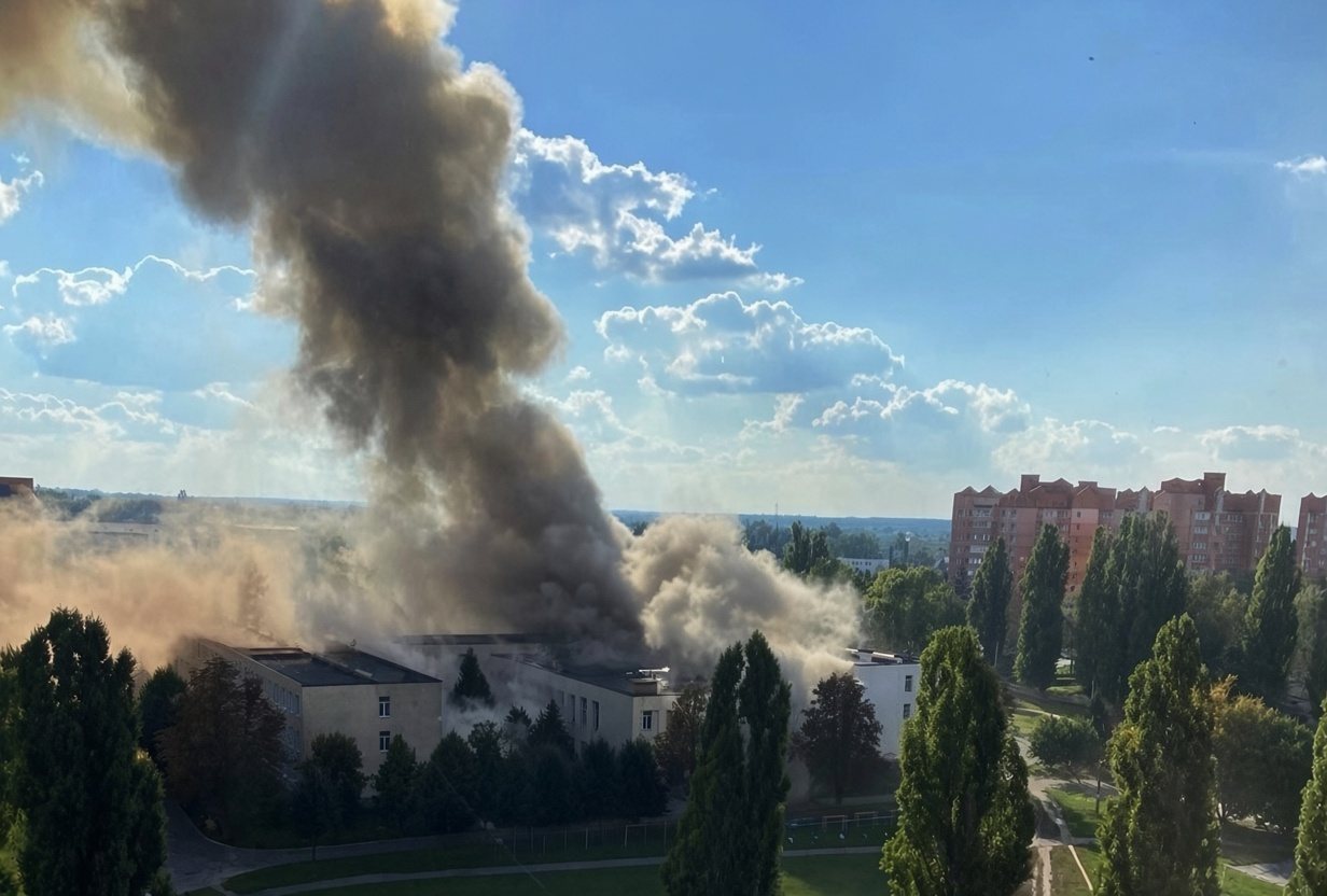 Russia bombs school in Sumy, Ukraine